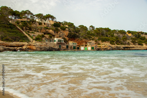 Cala llombards beach on the Balearic island of Palma de Mallorca, Spain photo