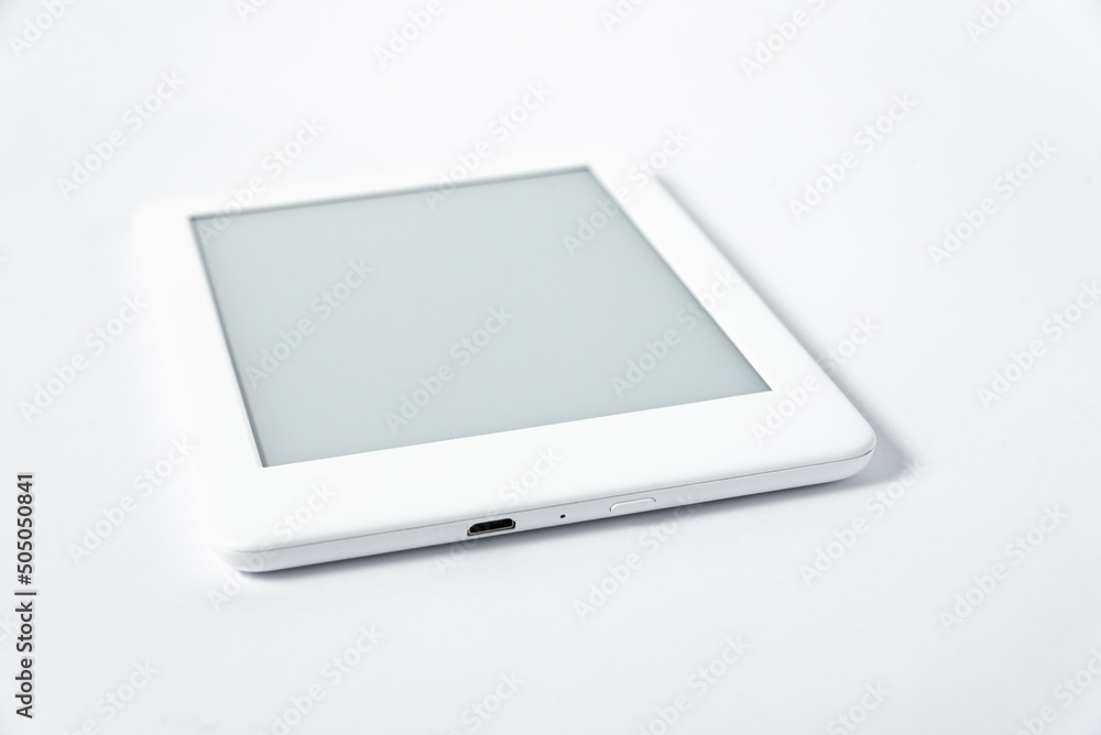 Ebook reader over isolated white background Ebook reader over isolated white background
