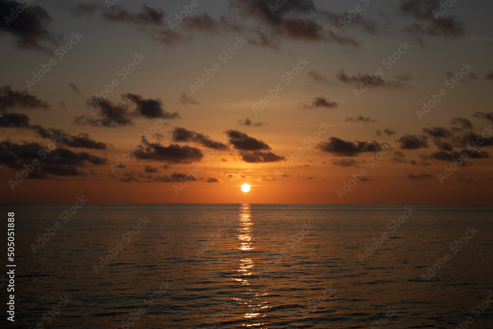 Sunrise reflecting off the water over the Gulf of Mexico Sunrise reflecting off the water over the Gulf of Mexico