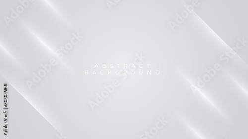 Abstract futuristic white and grey background with light line. Light silver background. Vector illustration