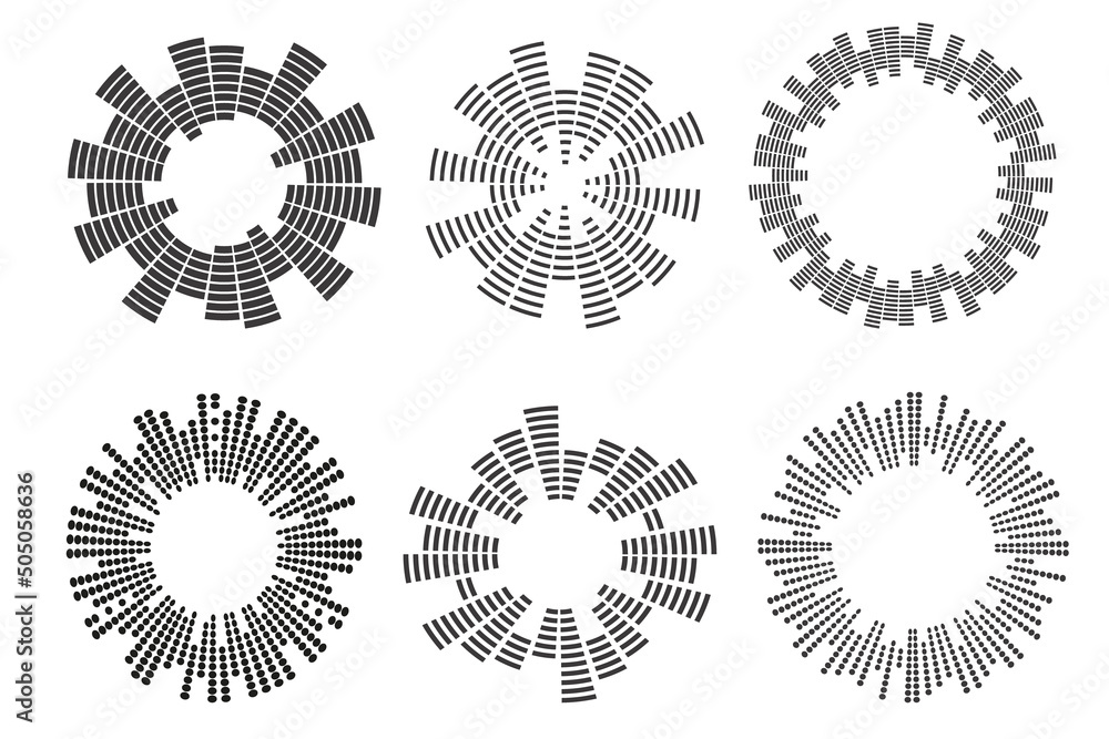 Quadro su tela Abstract circular equalizer