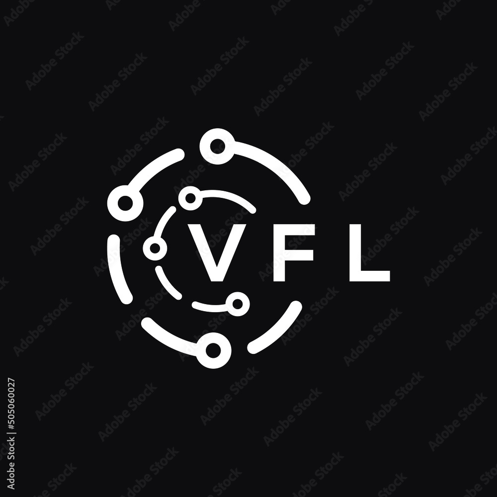 VFL letter logo design on black background. VFL creative initials letter logo concept. VFL letter design. VFL letter logo design on black background. VFL creative initials letter logo concept. VFL letter design.