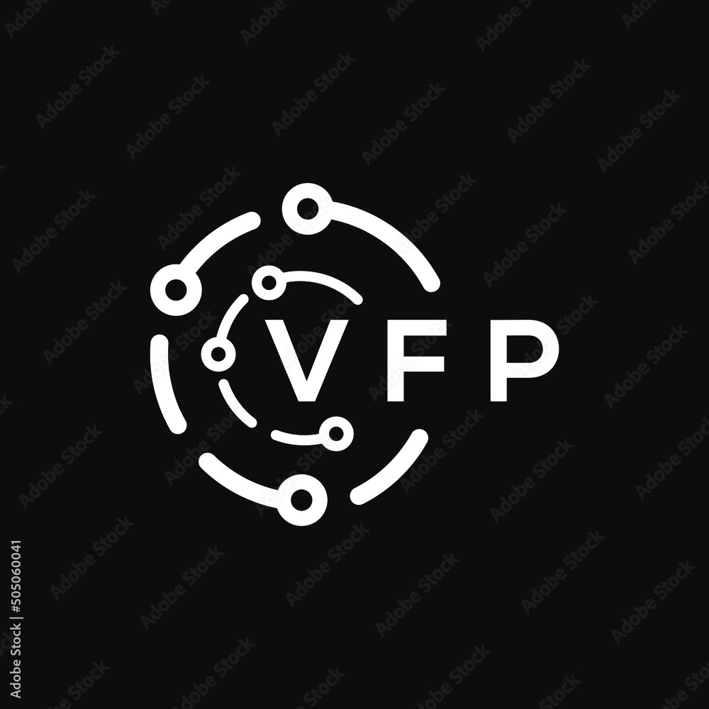 VFP letter logo design on black background. VFP creative initials letter logo concept. VFP letter design. VFP letter logo design on black background. VFP creative initials letter logo concept. VFP letter design.