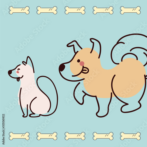 pets puppies and bone