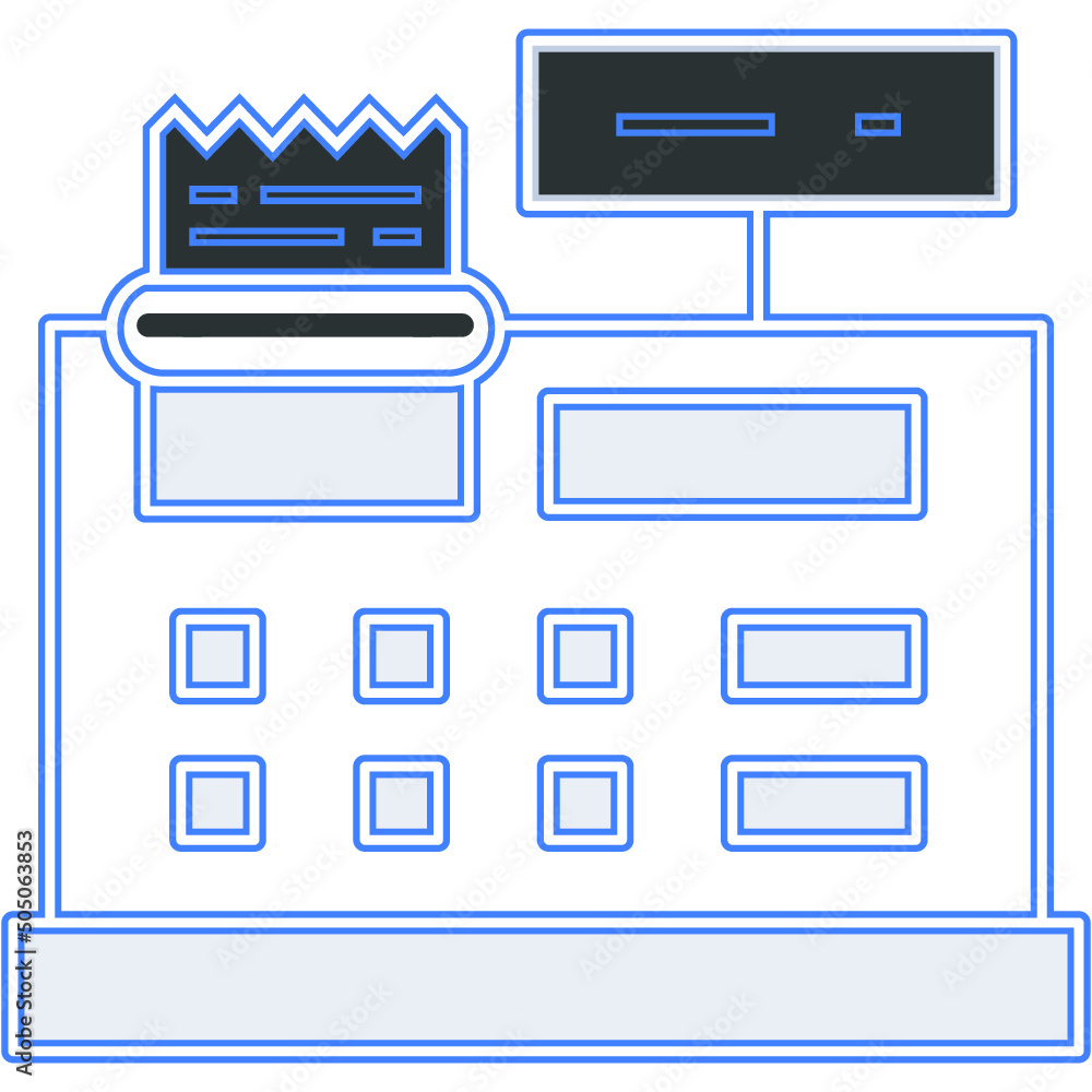 Cash invoice, cash register, payment device icon Stock Vector | Adobe Stock