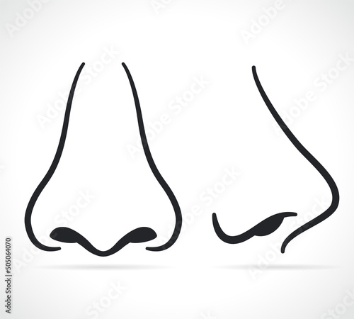 human nose black and white