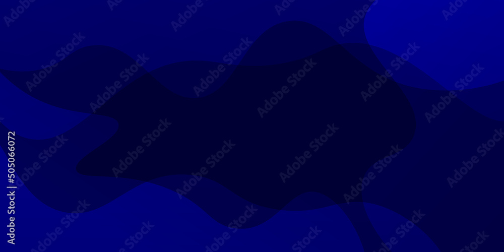 Dark blue wave background vector. Fluid gradient shapes composition.