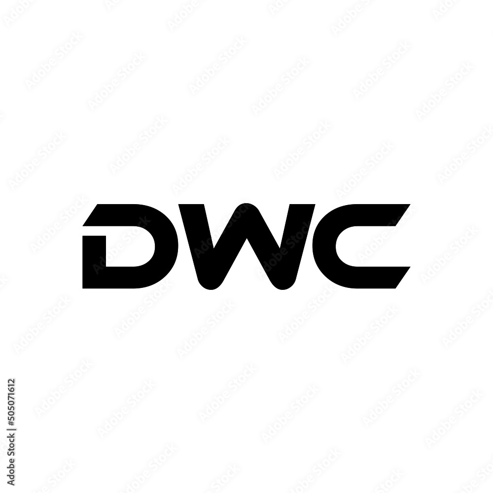DWC letter logo design with white background in illustrator, vector logo modern alphabet font overlap style. calligraphy designs for logo, Poster, Invitation, etc.