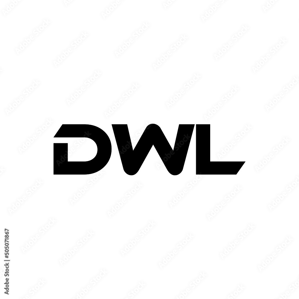 DWL letter logo design with white background in illustrator, vector logo modern alphabet font overlap style. calligraphy designs for logo, Poster, Invitation, etc.