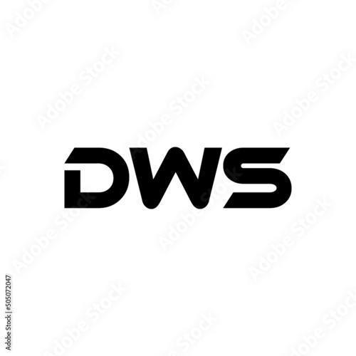 DWS letter logo design with white background in illustrator, vector logo modern alphabet font overlap style. calligraphy designs for logo, Poster, Invitation, etc. photo