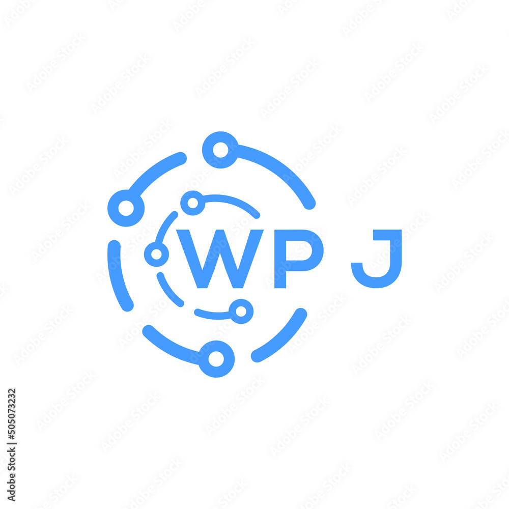 WPJ technology letter logo design on white background. WPJ creative initials technology letter logo concept. WPJ technology letter design. WPJ technology letter logo design on white background. WPJ creative initials technology letter logo concept. WPJ technology letter design.