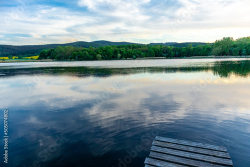 Sommerspaziergang am Breitunger See bei strahlendem Sonnenschein - Thüringen - Deutschland photo