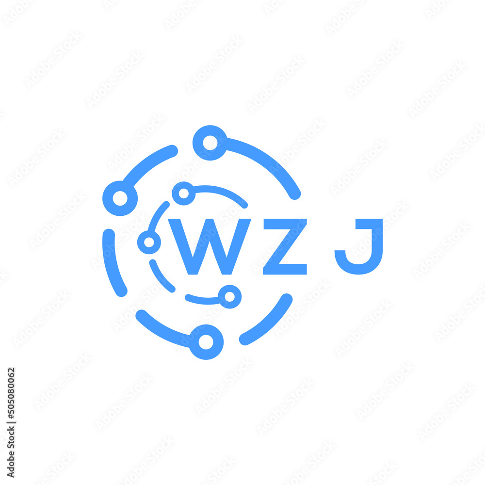 WZJ technology letter logo design on white background. WZJ creative initials technology letter logo concept. WZJ technology letter design. WZJ technology letter logo design on white background. WZJ creative initials technology letter logo concept. WZJ technology letter design.
