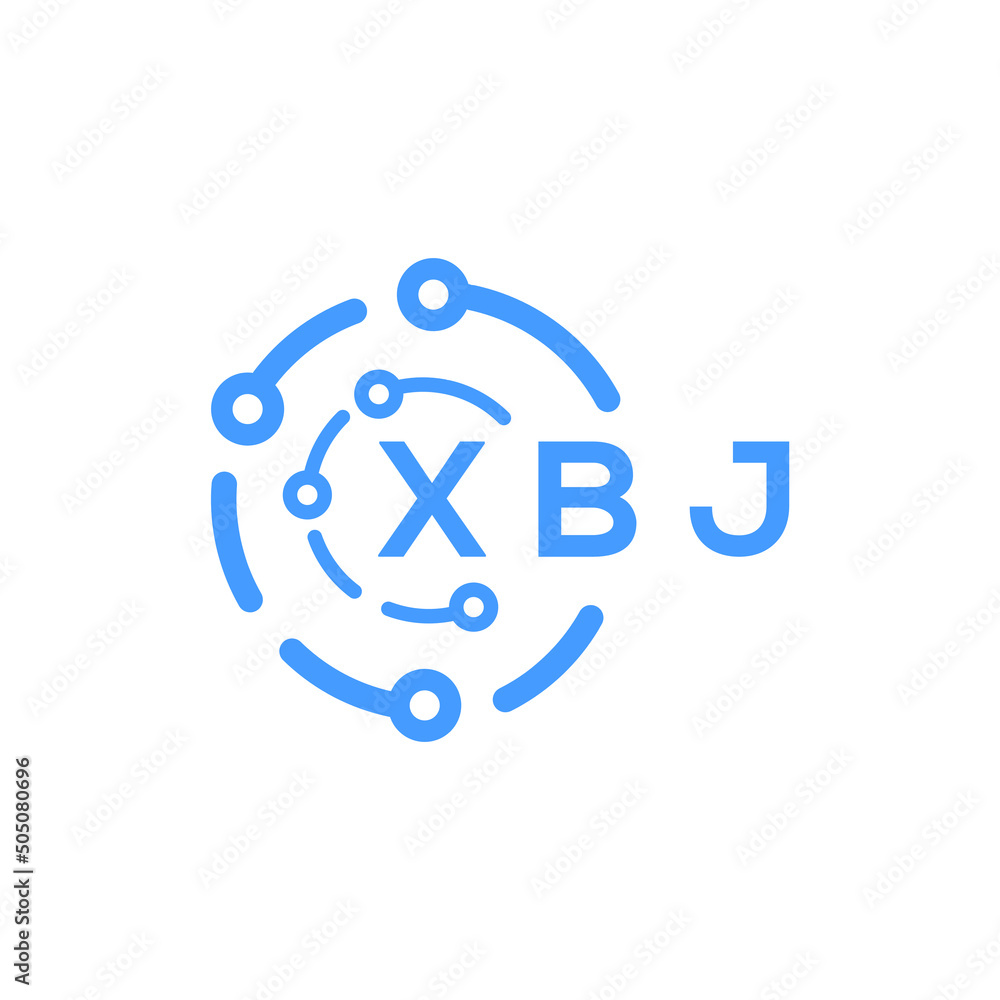 XBJ technology letter logo design on white background. XBJ creative initials technology letter logo concept. XBJ technology letter design. XBJ technology letter logo design on white background. XBJ creative initials technology letter logo concept. XBJ technology letter design.