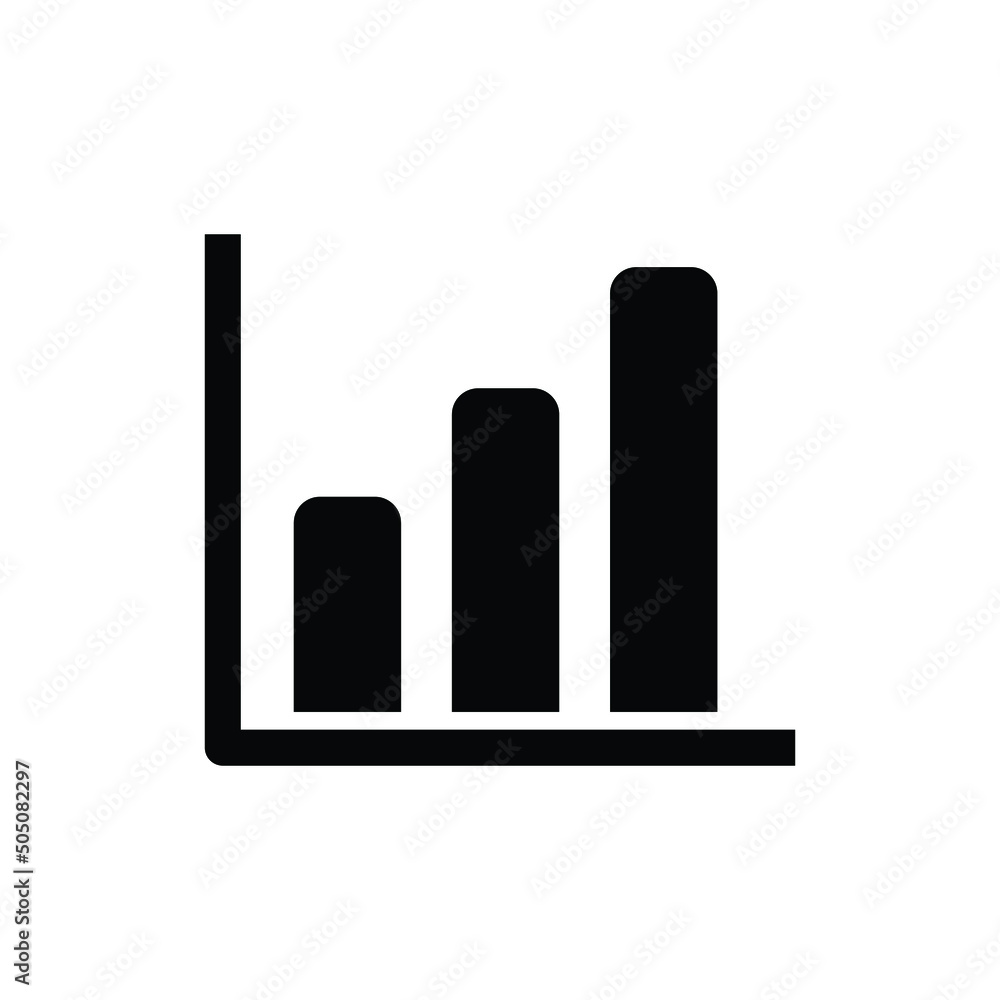 Bar graph icon vector graphic illustration Bar graph icon vector graphic illustration