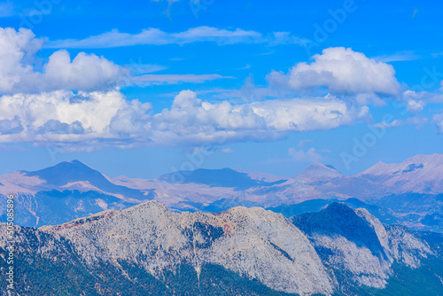 View on Taurus mountains from the summit of Tahtali mountain