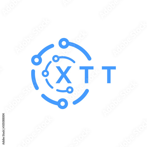 Free Download XTT technology letter logo design on black  background. XTT creative initials technology letter logo concept. XTT technology letter design. - GFXLoad