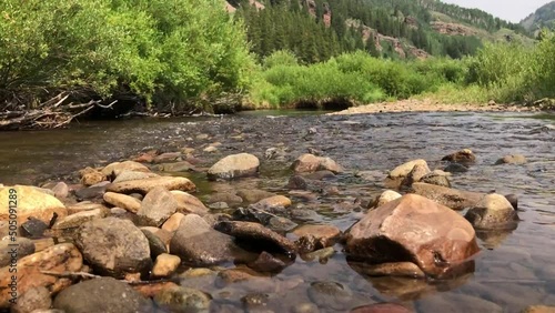 Boulder filled river in Colorado.