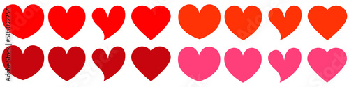 Heart icon vector set. love illustration sign collection. romance symbol. Valentine's Day logo.
 photo