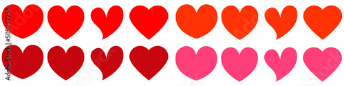 Heart icon vector set. love illustration sign collection. romance symbol. Valentine's Day logo.
