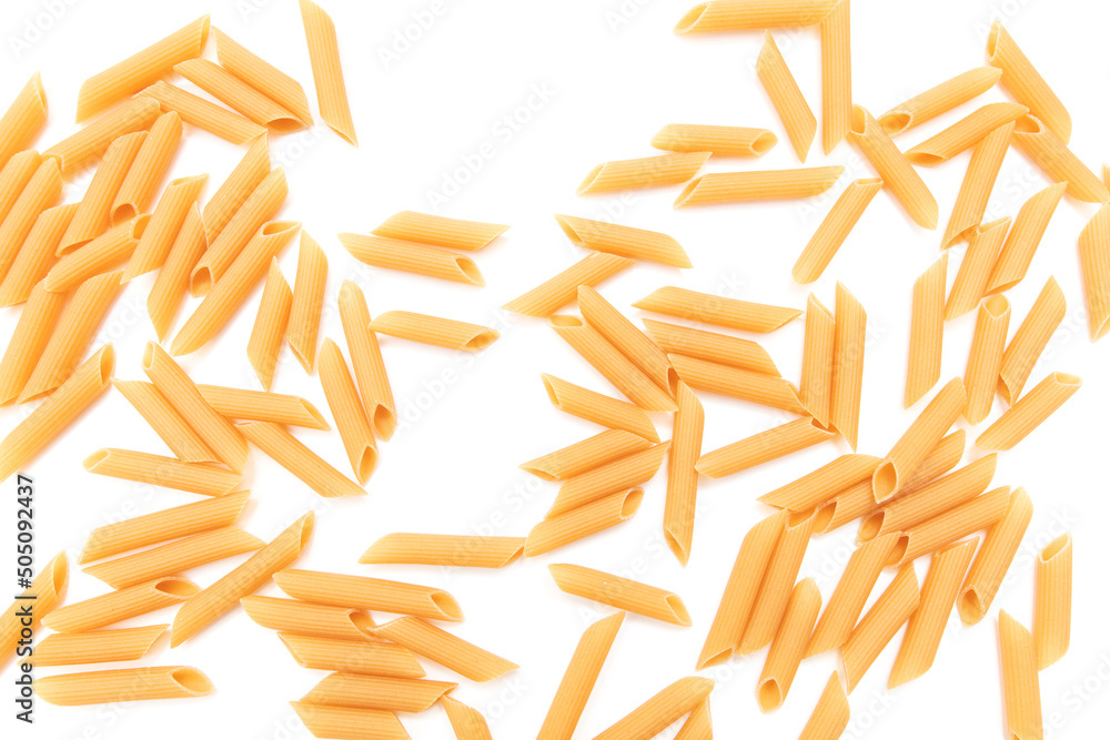 Dry pasta isolated on a white background. Dry pasta isolated on a white background.