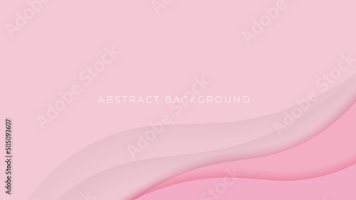 Abstract fluid shapes composition. Modern pink wave background with liquid, organic shapes. Effect paper cut.