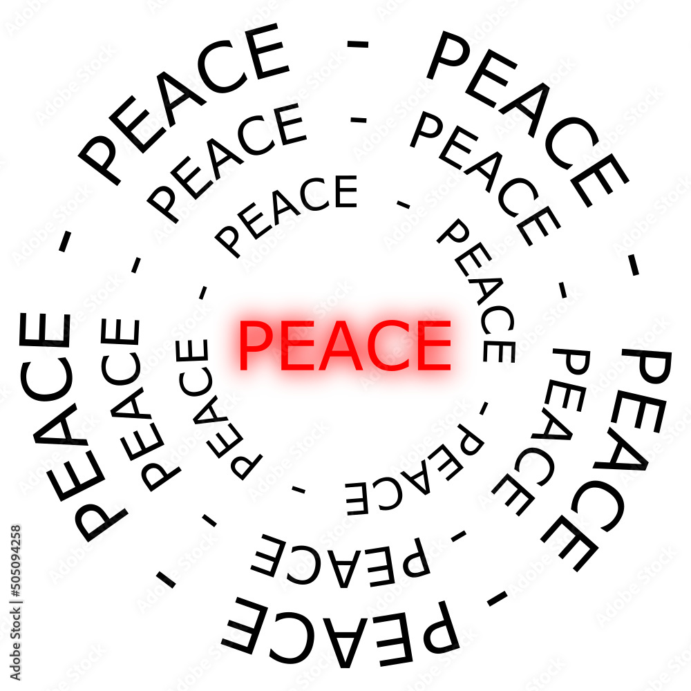 Peace Wordcloud on white background - illustration Peace Wordcloud on white background - illustration