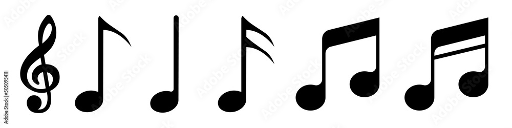 Music notes Vector icon set. note Vector icon. Music illustration collection. Music notes Vector icon set. note Vector icon. Music illustration collection.