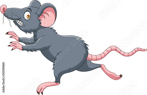 Cute little mouse cartoon running