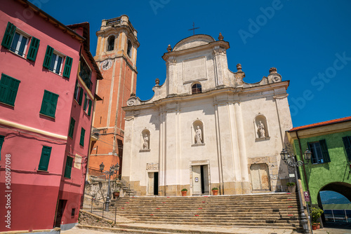 View of Perinaldo, Imperia, Liguria, Italy photo