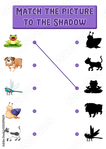 Shadow matching game template