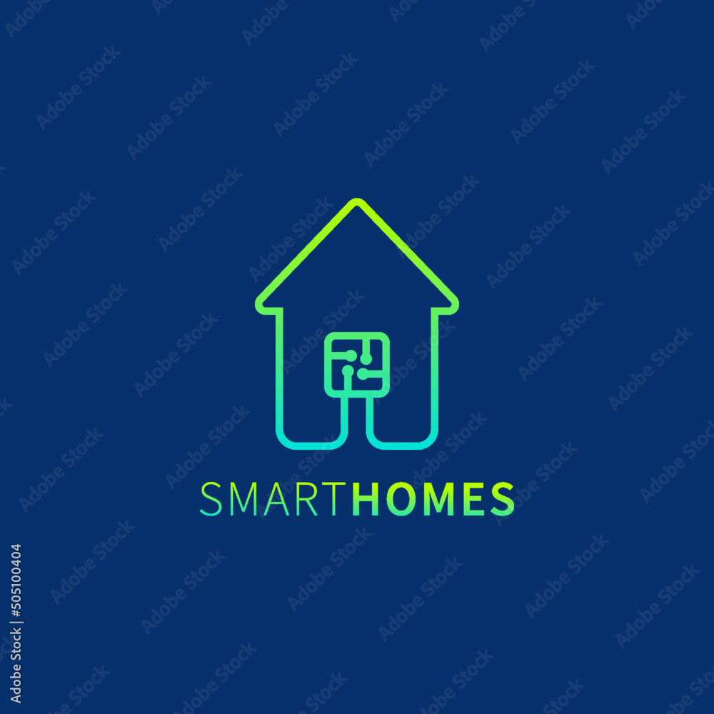 Smart Home Logo Design. Smart House flat design. Vector Design Logo Smart Home Logo Design. Smart House flat design. Vector Design Logo