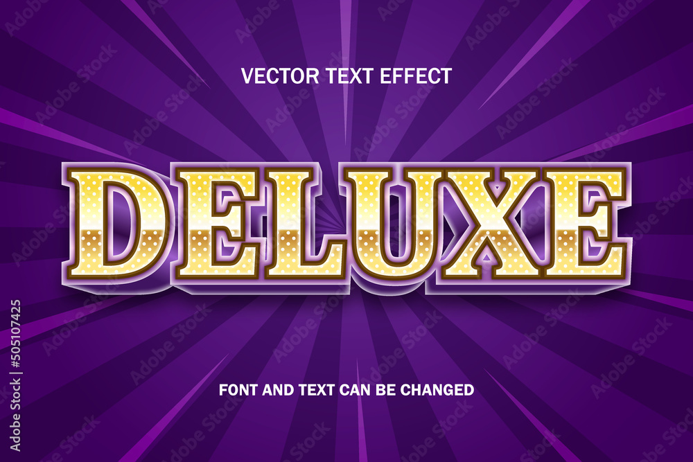 deluxe luxury purple shiny editable text effect text style