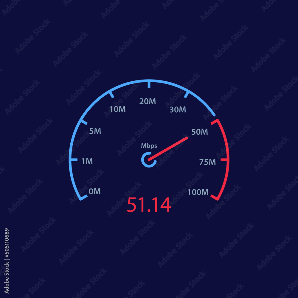 Speed test internet measure speedometer icon fast vector image. Internet speed test logo
