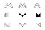 monogram letter m logo design templates inspiration