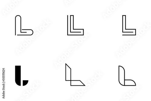 monogram letter l logo design templates inspiration