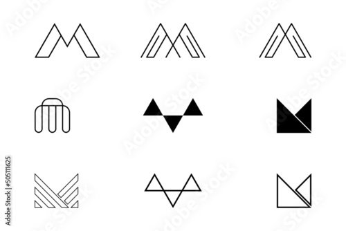 monogram letter m logo design templates inspiration photo