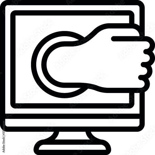 Computer Exit Arm Icon