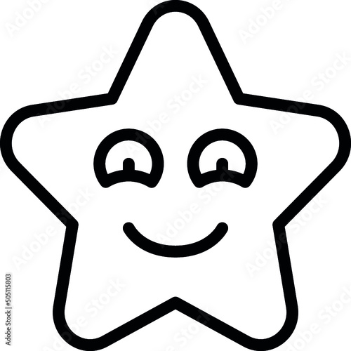 Happy Emoji Star Icon