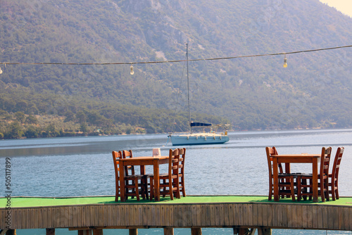 View of Akbuk Bay Gokova, Mugla photo