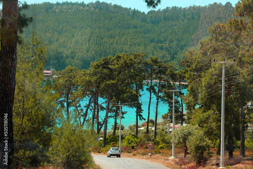 View of Akbuk Bay Gokova, Mugla photo