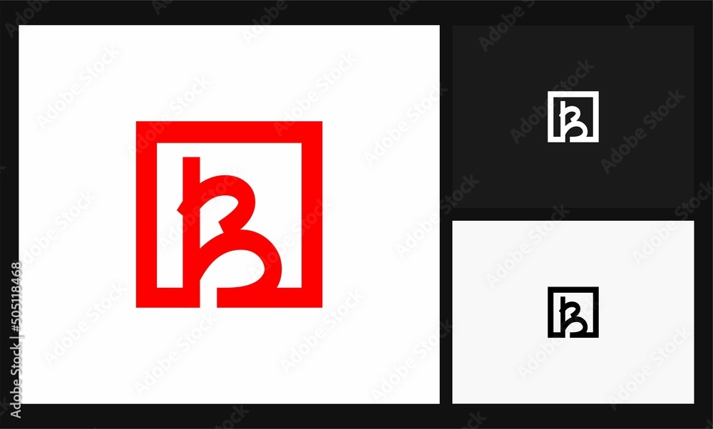 monogram letter B minimalist concept design logo monogram letter B minimalist concept design logo