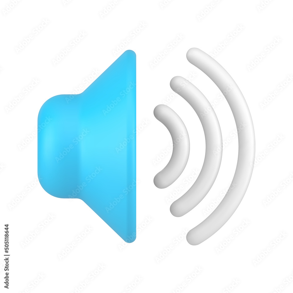 Acoustic sound speaker marketing announce volume wave realistic 3d icon mockup design vector Acoustic sound speaker marketing announce volume wave realistic 3d icon mockup design vector