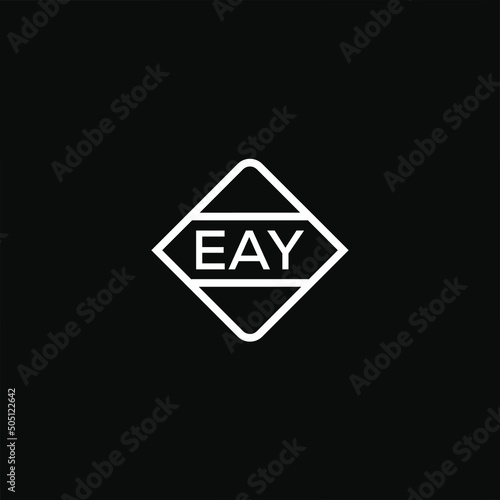 EAY letter design for logo and icon.EAY monogram logo.vector illustration with black background. photo