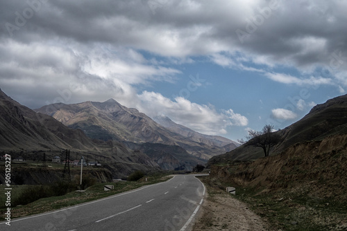 winding mountain road. The Republic of Dagestan. Russia