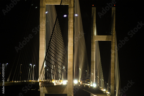 Night view of Alça Viária bridge in Belém, Pará, Amazon, Brazil. photo