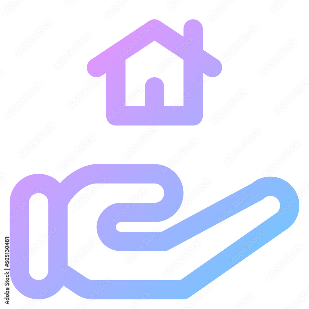 real estate gradient icon