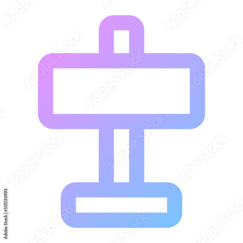 signboard gradient icon