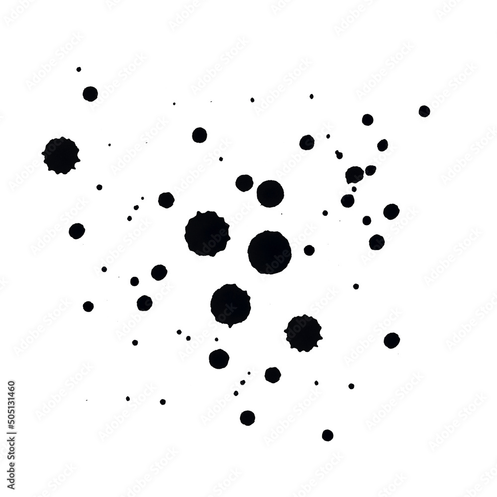 Watercolor blot and splash. Black and white illustration of watercolor drops, blobs and blots. isolated. Watercolor blot and splash. Black and white illustration of watercolor drops, blobs and blots. isolated.