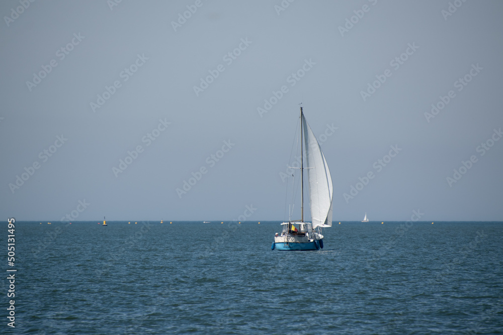 Small sailing vessel on the North Sea